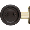 Stone Harbor Hardware Round Pocket Door Lock Passage with 2-3/8 Latch (2 3/8 Matte Black)