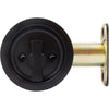 Stone Harbor Hardware Round Pocket Door Lock Privacy with 2-3/8 Latch (2 3/8 Matte Black)