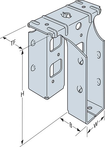 Simpson Strong Tie PFDB Post-Frame Top-Flange Saddle Hanger for 2x Joists