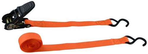 ProSource Ratchet Tie-Down S-Hook Polyester Webbed Orange