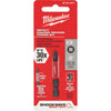 Milwaukee Shockwave #3 Square Recess 2 In. Power Impact Screwdriver Bit