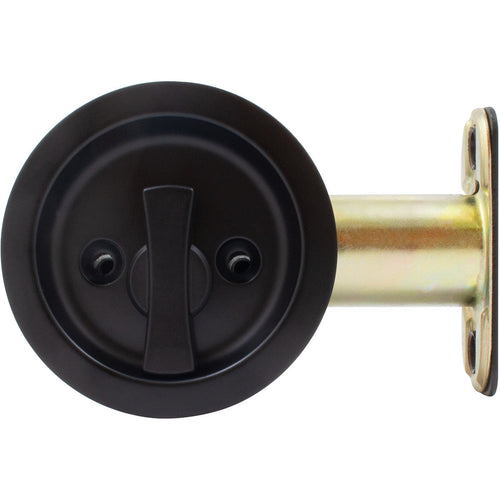 Stone Harbor Hardware Round Pocket Door Lock Privacy with 2-3/8 Latch