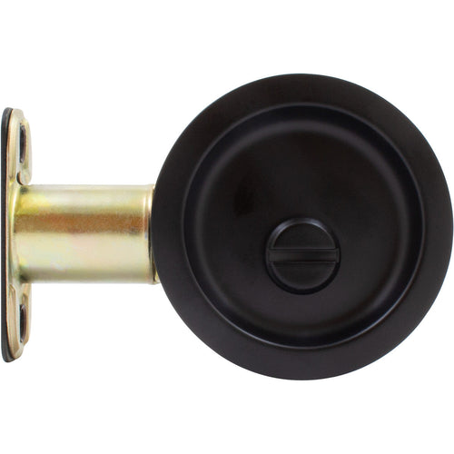 Stone Harbor Hardware Round Pocket Door Lock Privacy with 2-3/8 Latch