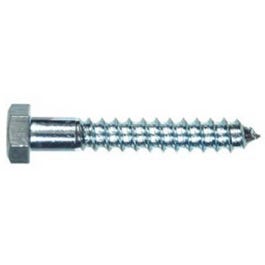 Hex Head Lag Bolt, Zinc, 3/8 x 2.5-In., 50-Ct.