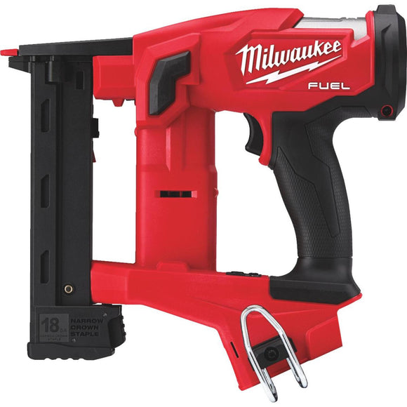 Milwaukee M18 FUEL 18 Volt Lithium-Ion 1/4 In. Narrow Crown Brushless Cordless Finish Stapler (Bare Tool)
